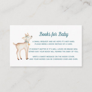Winter Woodland Baby Shower Books for Baby Card