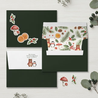 Winter Woodland Baby Shower Envelope