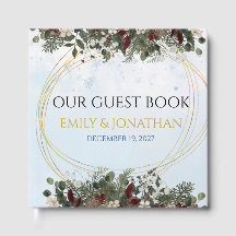 Winter Woodland Blue Floral Personalised Wedding