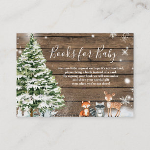 Winter Woodland Books for Baby Enclosure Card