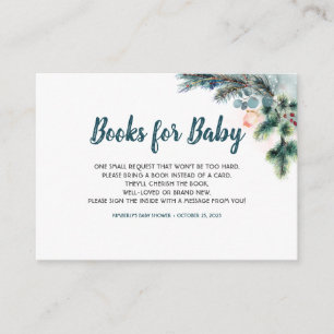 Winter Woodland Books For Baby Enclosure Card