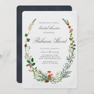 Winter Woodland Bridal Shower Invitation