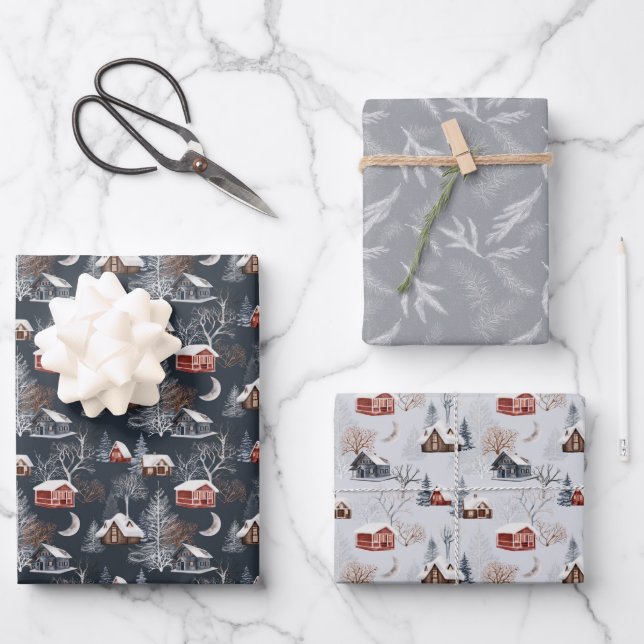 Winter Woodland Collection Wrapping Paper Sheets (Front)