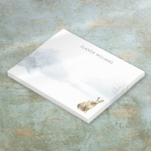 Winter Woodland Country Snow Hare Post-it Notes