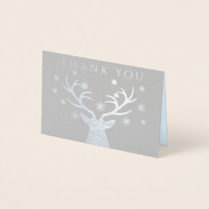 Winter Woodland Deer Baby Shower Thank You Cards