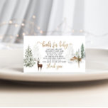 Winter woodland deer books for baby ticket enclosure card<br><div class="desc">Winter woodland deer books for baby ticket Enclosure Card. Baby it's cold outside baby shower books for baby ticket. 
Matching items available.</div>