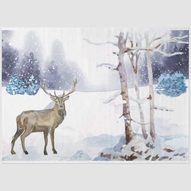 Winter Woodland Emphemera Series Design 1 Tissue Paper (Front)