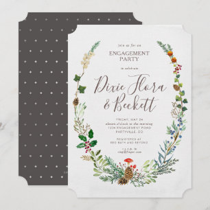Winter Woodland Engagement Invitation