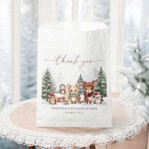 Winter Woodland Forest Animals Baby Shower Favour Bags