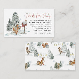 Winter Woodland Forest   Book Request Enclosure Card
