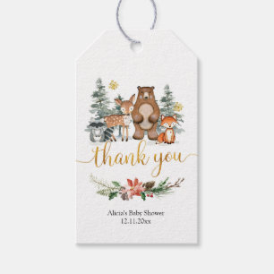 Winter Woodland Forest Favour Gift Tag