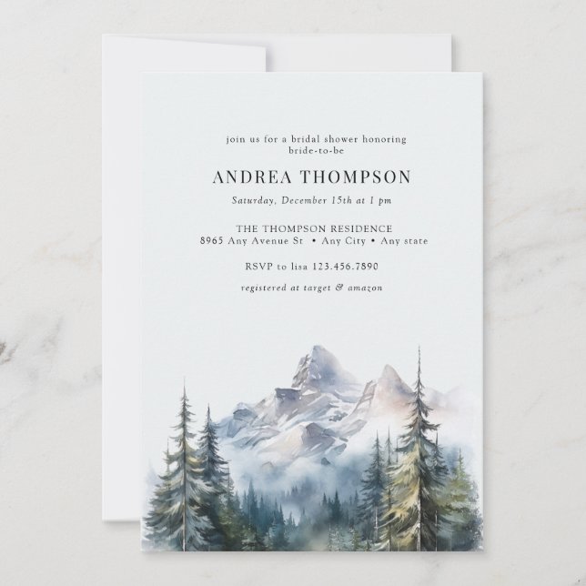 Winter Woodland | Forest Invitations (Front)