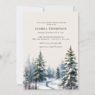 Winter Woodland Forest Invitations