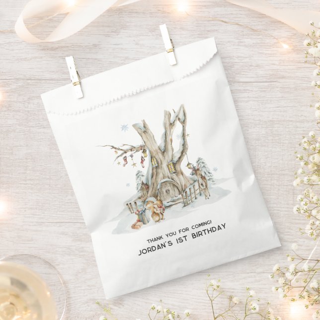 Winter Woodland Forest | Party Favour Bags (Clipped)