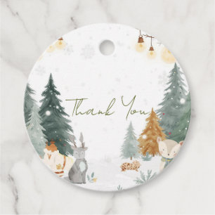 Winter Woodland Gift Tags – Pastel Snowy Trees
