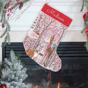 Winter Woodland   Holiday   Christmas Stocking