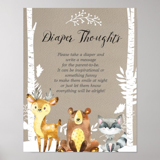 Winter Woodland  Late Night Diapers Poster (Front)