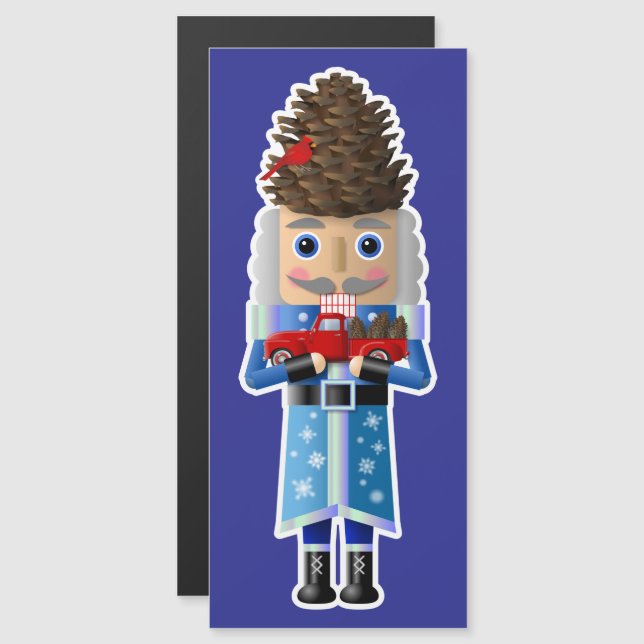 Winter Woodland Nutcracker with Little Red Truck (Front/Back)