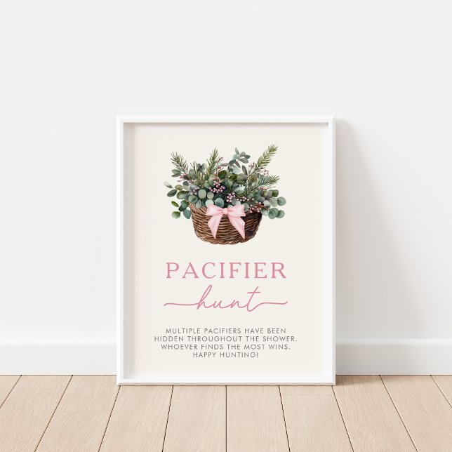 Winter Woodland Pacifier Hunt Game Sign (Creator Uploaded)