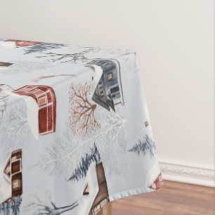 Winter Woodland Pattern Tablecloth