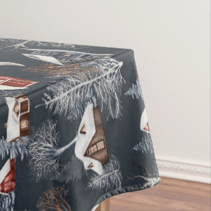 Winter Woodland Pattern Tablecloth