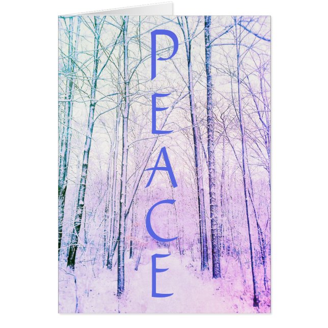 WINTER WOODLAND PEACE CARD (Front)
