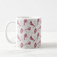 Winter Woodland Red Cardinal Birds Pattern
