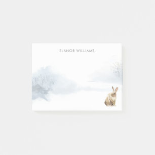 Winter Woodland Scene Hare Post-it Notes