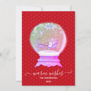 Winter Woodland Snowglobe Holiday Card