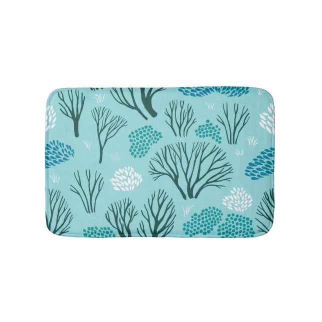 Winter Woodland: Vintage Seamless Bath Mat (Front)