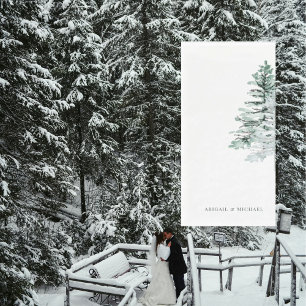 Winter Woodland Wedding Personalised  Napkin