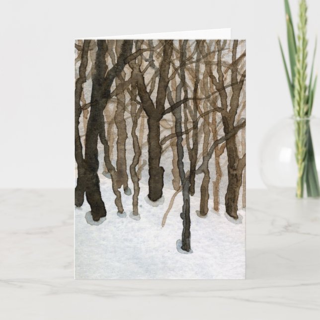 "Winter Woods" Country Roads Greeting Card (Front)