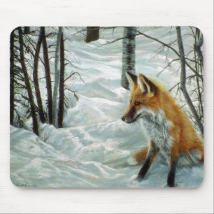Winter woods, Fox Mouse Mat