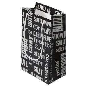 Winter Word Art Small Gift Bag