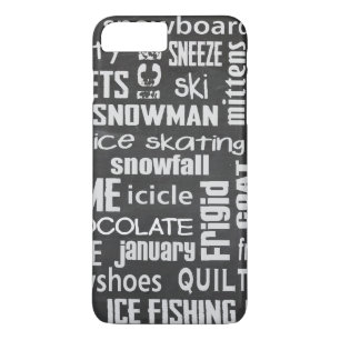 Winter Word Cloud iPhone 8 Plus/7 Plus Case