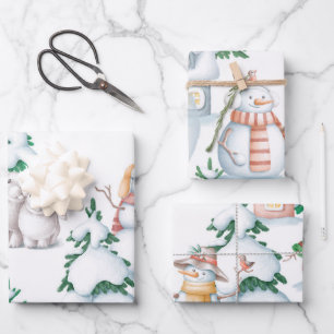 Winter Wrapping Paper Sheets