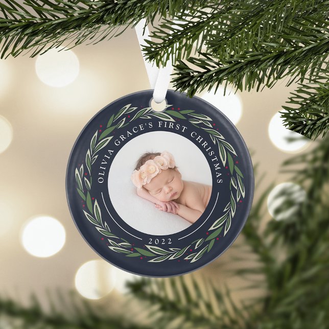 Winter Wreath | Baby's First Christmas Photo Ornament (Creator Uploaded)