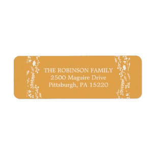 Winter Wreath Foliage CHEERS Return Address Label