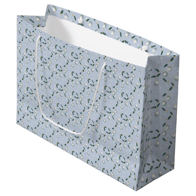 Winter Wreath Gift Bag (Front Angled)
