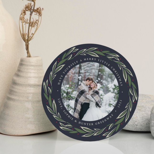 Winter Wreath Holiday Photo Card (Creator Uploaded)