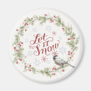 Winter Wreath - Let it Snow Magnet