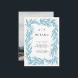 Winter Wreath Modern Wedding Details Enclosure Card<br><div class="desc">Winter Wreath Modern Wedding Details</div>