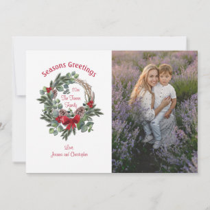 Winter Wreath Photo Holiday Card