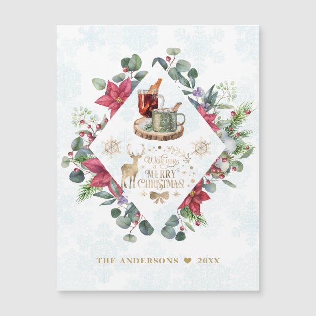 Winter Wreath Script Wish You A Merry Christmas (Front)