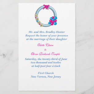 Winter wreath Wedding Invitation Stationery