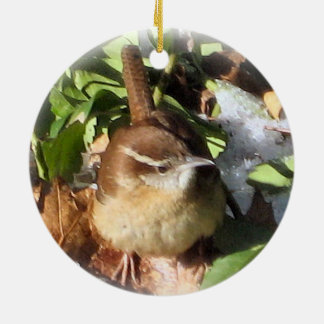 Winter Wren Ceramic Tree Decoration
