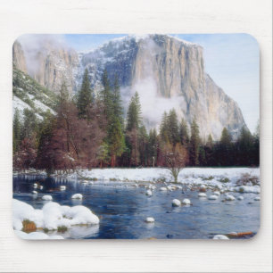 Winter Yosemite National Park Mouse Mat
