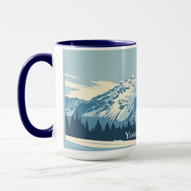 Winter Yosemite Valley: Retro National Park Mug (Left)