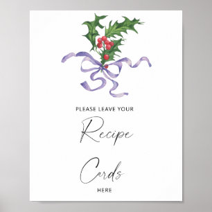 Winter - your recipe card here poster