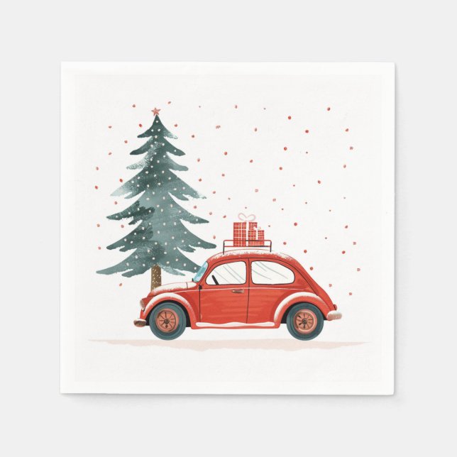 Winter, Yule & Christmas Festive Napkins (Front)